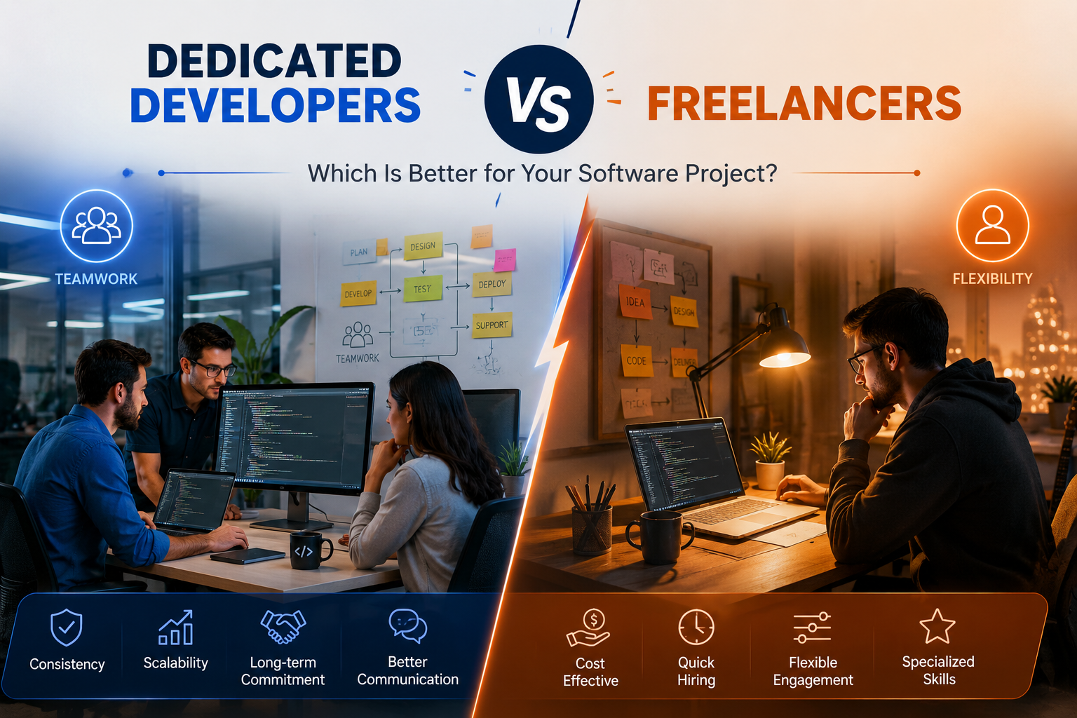 Dedicated Developers vs Freelancers: Which Is Better for Your Software Project