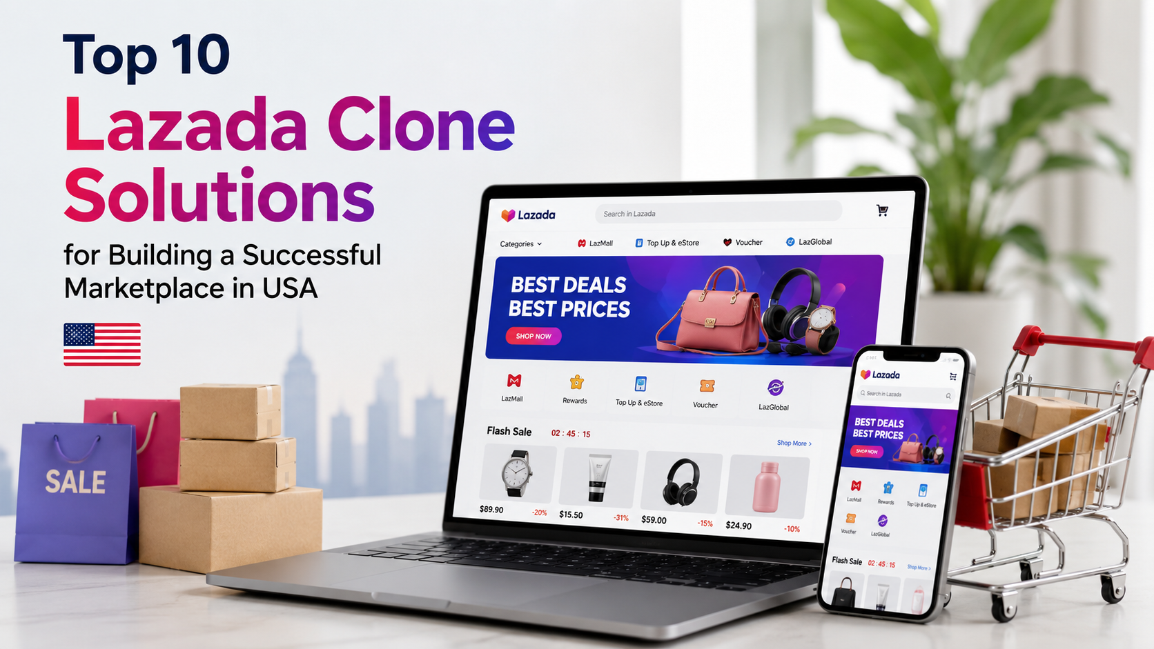 Top 10 Lazada Clone Solutions for Building a Successful Marketplace in USA