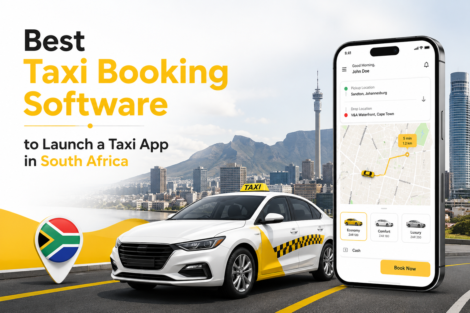 Best Taxi Booking Software to Launch a Taxi App in South Africa
